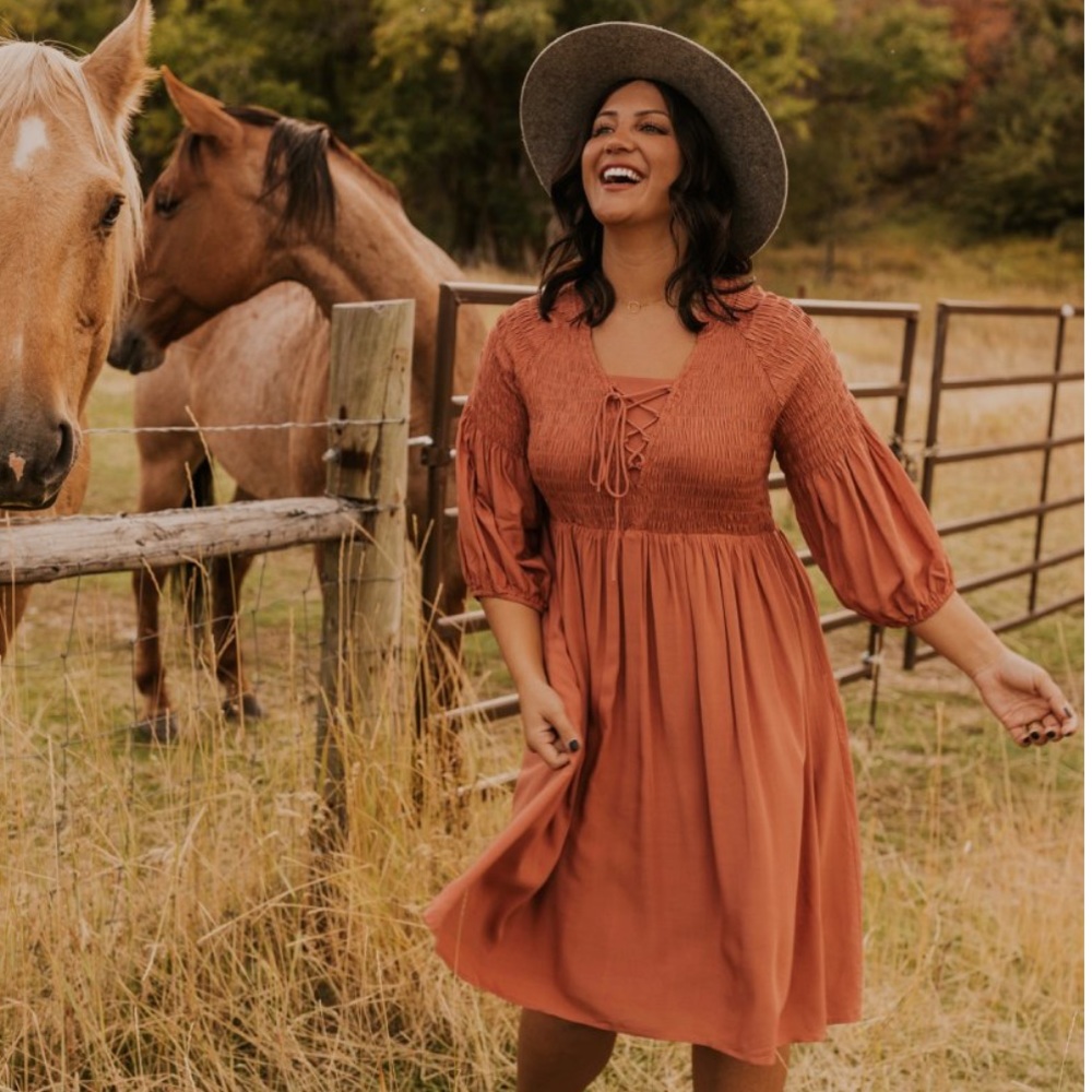 Roolee Salmon Esmerelda Dress